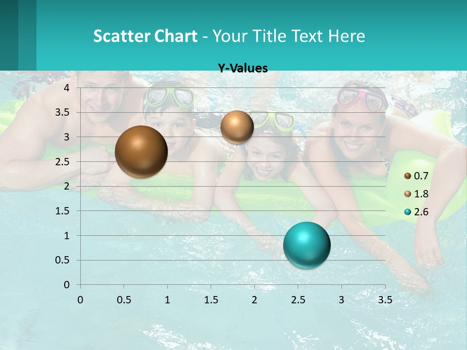 A Family In A Swimming Pool With Goggles On PowerPoint Template