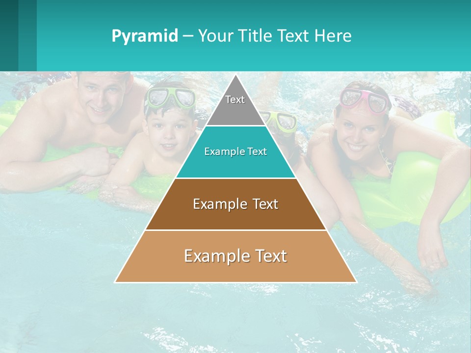 A Family In A Swimming Pool With Goggles On PowerPoint Template