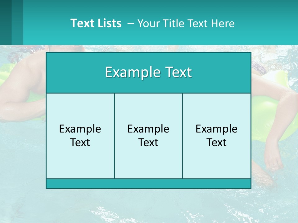 A Family In A Swimming Pool With Goggles On PowerPoint Template