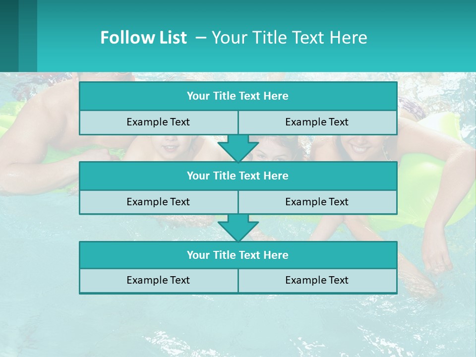 A Family In A Swimming Pool With Goggles On PowerPoint Template