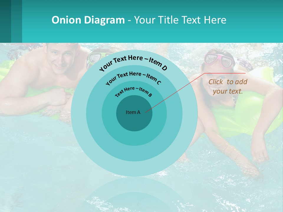 A Family In A Swimming Pool With Goggles On PowerPoint Template