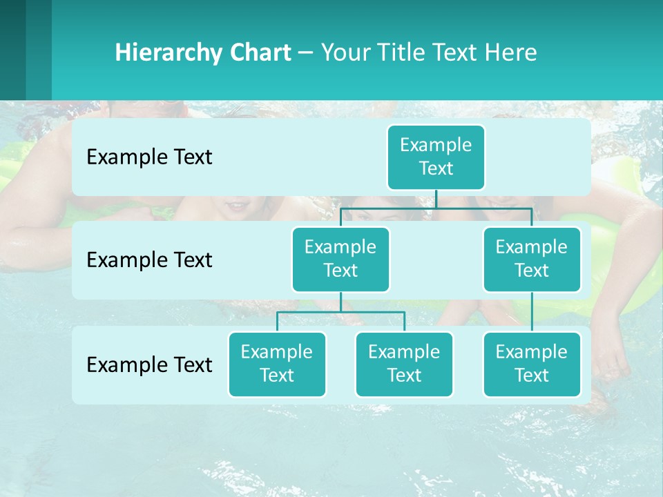 A Family In A Swimming Pool With Goggles On PowerPoint Template
