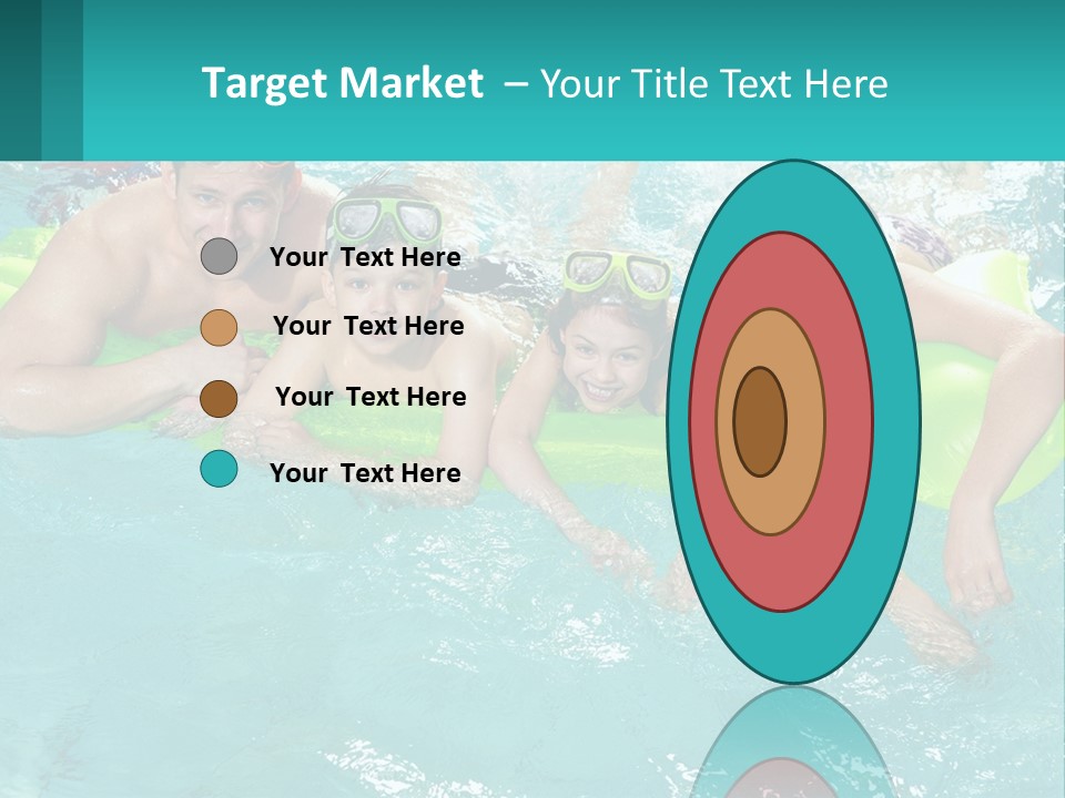 A Family In A Swimming Pool With Goggles On PowerPoint Template