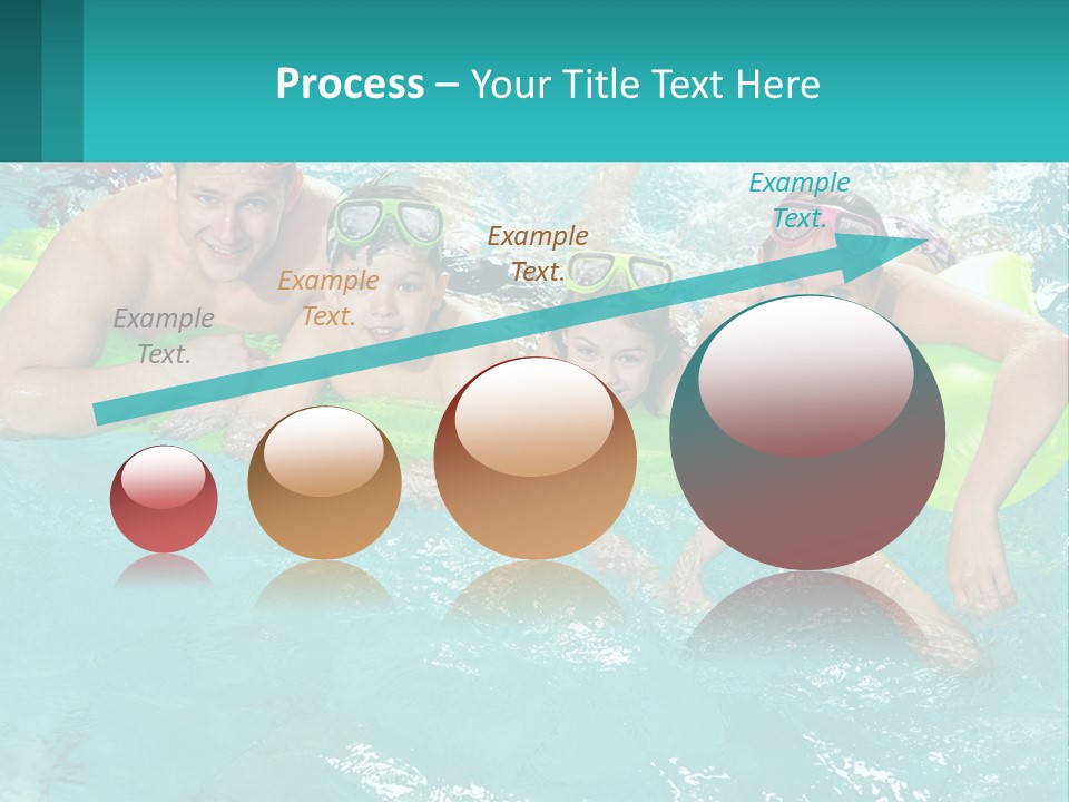 A Family In A Swimming Pool With Goggles On PowerPoint Template