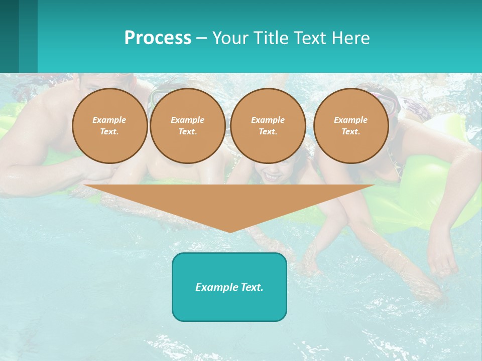 A Family In A Swimming Pool With Goggles On PowerPoint Template