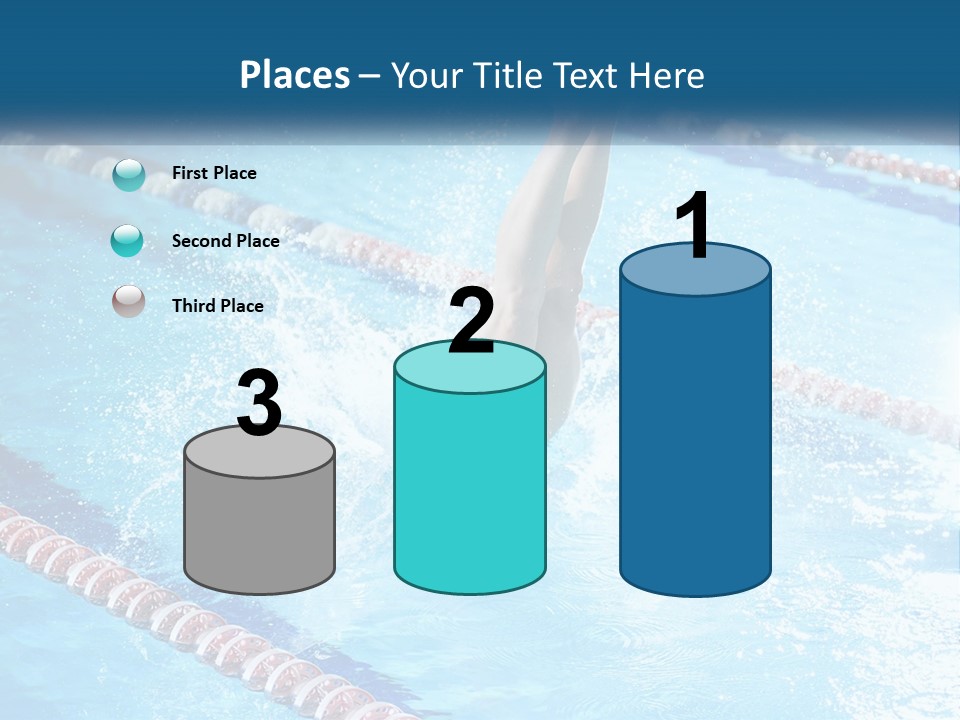 A Man Swimming In A Swimming Pool Powerpoint Template PowerPoint Template