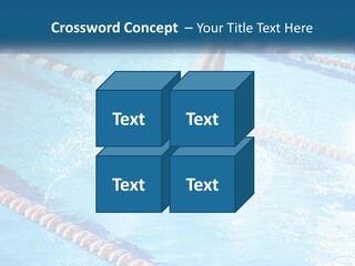 A Man Swimming In A Swimming Pool Powerpoint Template PowerPoint Template