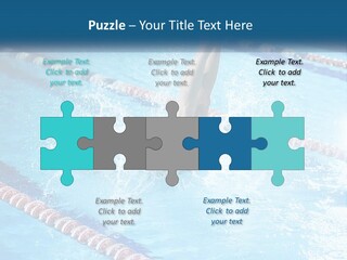 A Man Swimming In A Swimming Pool Powerpoint Template PowerPoint Template