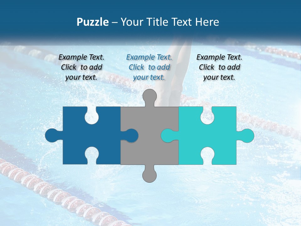 A Man Swimming In A Swimming Pool Powerpoint Template PowerPoint Template