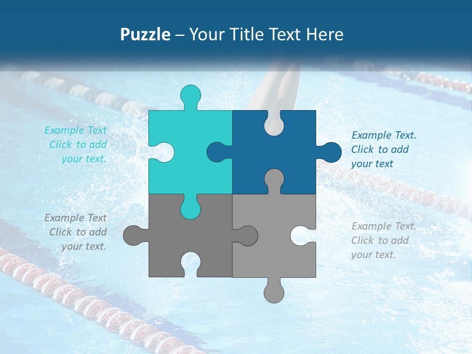 A Man Swimming In A Swimming Pool Powerpoint Template PowerPoint Template