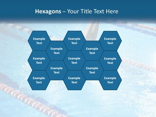 A Man Swimming In A Swimming Pool Powerpoint Template PowerPoint Template