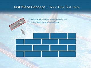 A Man Swimming In A Swimming Pool Powerpoint Template PowerPoint Template