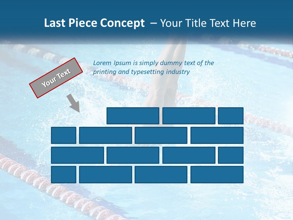 A Man Swimming In A Swimming Pool Powerpoint Template PowerPoint Template