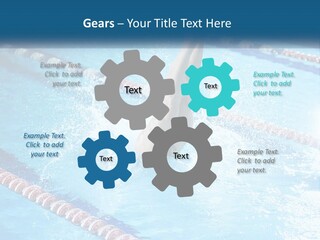 A Man Swimming In A Swimming Pool Powerpoint Template PowerPoint Template