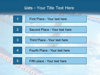 A Man Swimming In A Swimming Pool Powerpoint Template PowerPoint Template