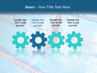 A Man Swimming In A Swimming Pool Powerpoint Template PowerPoint Template