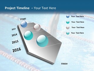 A Man Swimming In A Swimming Pool Powerpoint Template PowerPoint Template