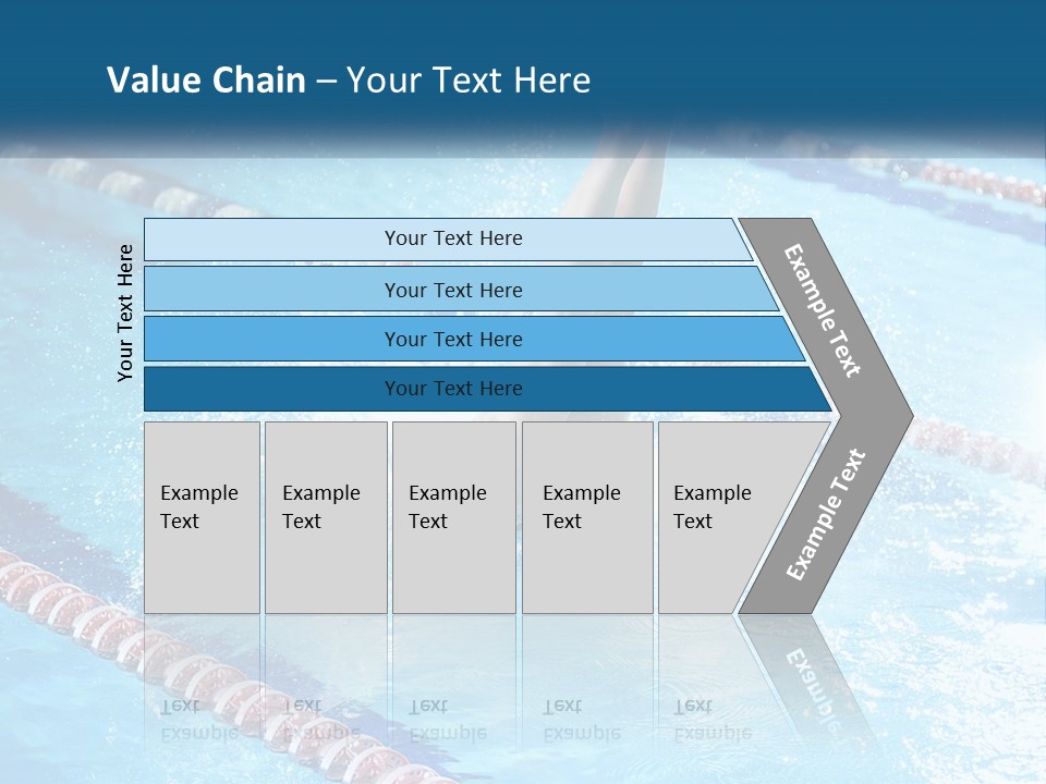 A Man Swimming In A Swimming Pool Powerpoint Template PowerPoint Template