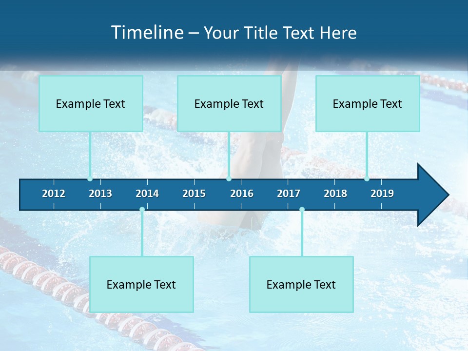A Man Swimming In A Swimming Pool Powerpoint Template PowerPoint Template