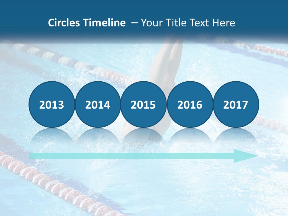 A Man Swimming In A Swimming Pool Powerpoint Template PowerPoint Template