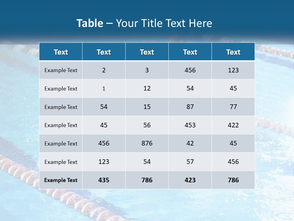 A Man Swimming In A Swimming Pool Powerpoint Template PowerPoint Template