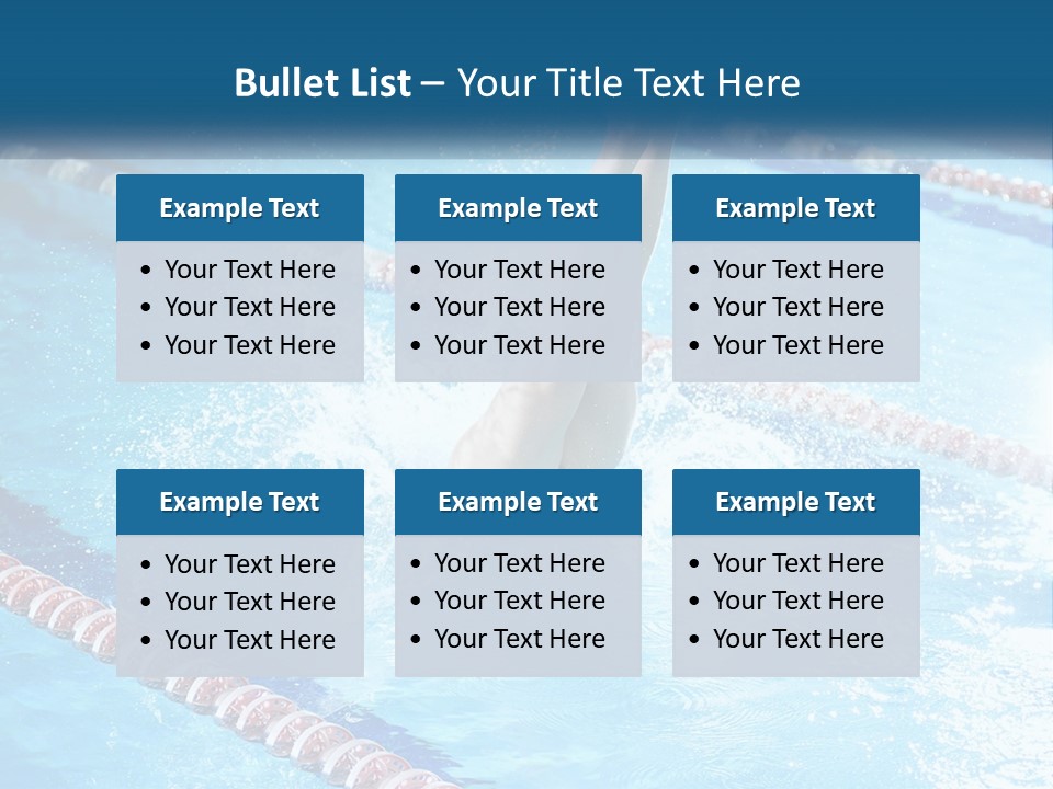 A Man Swimming In A Swimming Pool Powerpoint Template PowerPoint Template