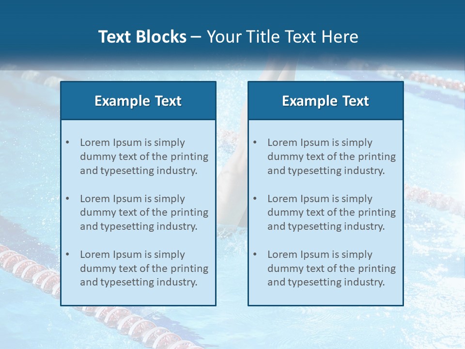 A Man Swimming In A Swimming Pool Powerpoint Template PowerPoint Template