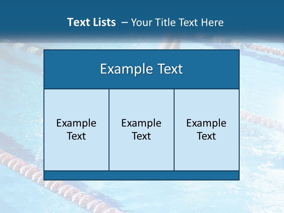 A Man Swimming In A Swimming Pool Powerpoint Template PowerPoint Template