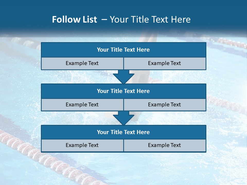 A Man Swimming In A Swimming Pool Powerpoint Template PowerPoint Template