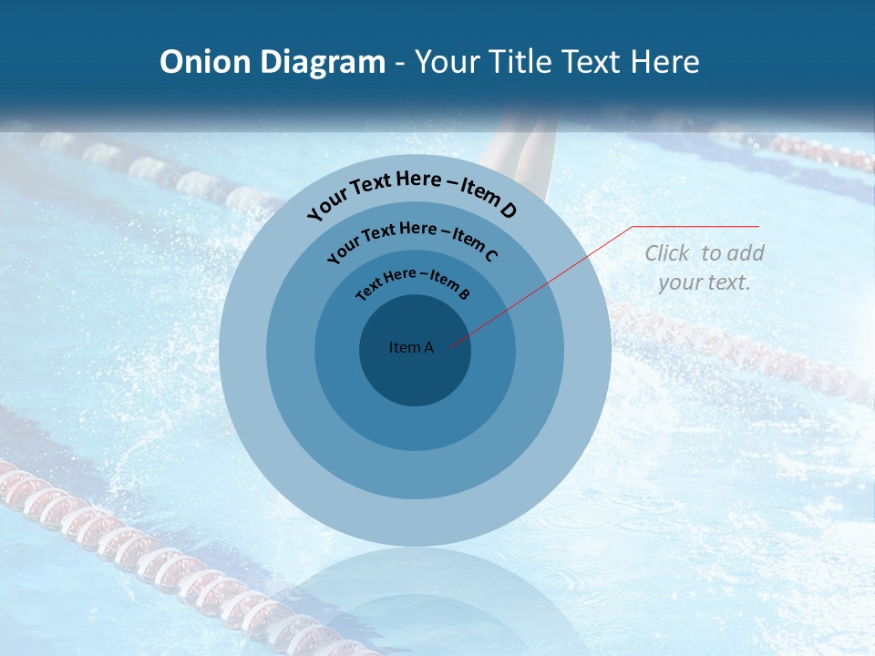 A Man Swimming In A Swimming Pool Powerpoint Template PowerPoint Template