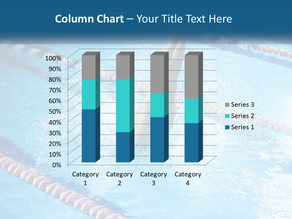 A Man Swimming In A Swimming Pool Powerpoint Template PowerPoint Template