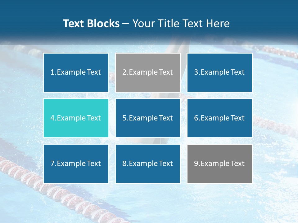 A Man Swimming In A Swimming Pool Powerpoint Template PowerPoint Template