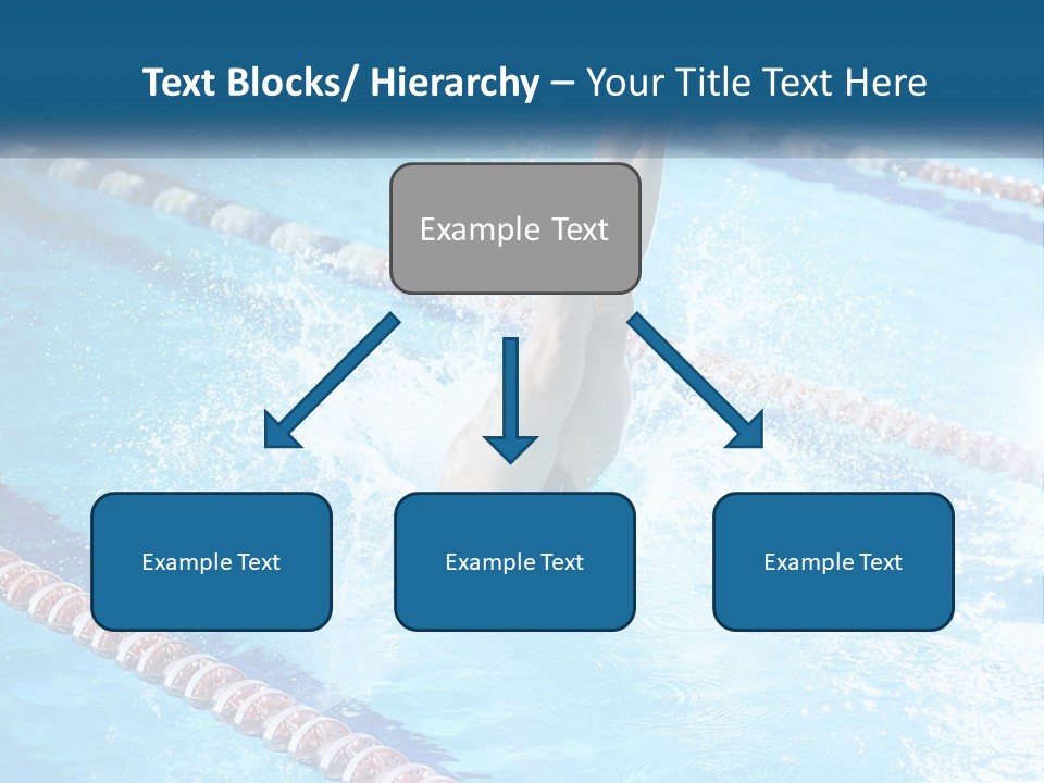 A Man Swimming In A Swimming Pool Powerpoint Template PowerPoint Template