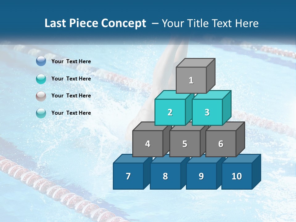 A Man Swimming In A Swimming Pool Powerpoint Template PowerPoint Template