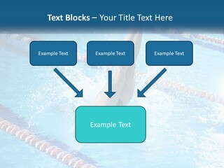 A Man Swimming In A Swimming Pool Powerpoint Template PowerPoint Template