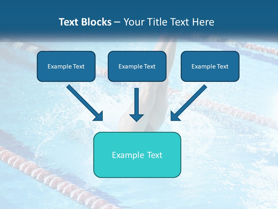 A Man Swimming In A Swimming Pool Powerpoint Template PowerPoint Template