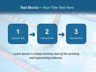 A Man Swimming In A Swimming Pool Powerpoint Template PowerPoint Template