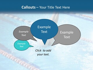 A Man Swimming In A Swimming Pool Powerpoint Template PowerPoint Template