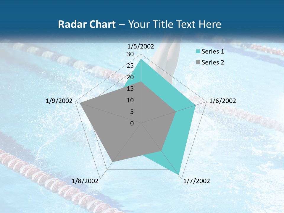 A Man Swimming In A Swimming Pool Powerpoint Template PowerPoint Template