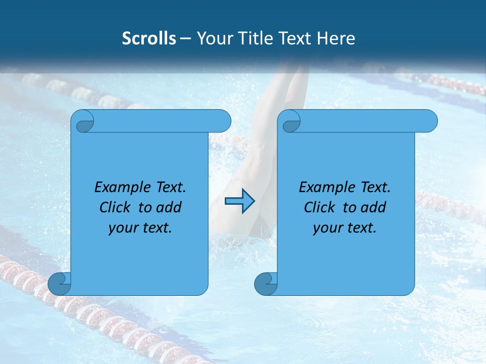 A Man Swimming In A Swimming Pool Powerpoint Template PowerPoint Template