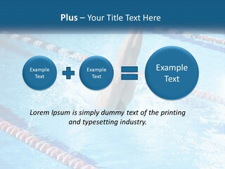 A Man Swimming In A Swimming Pool Powerpoint Template PowerPoint Template