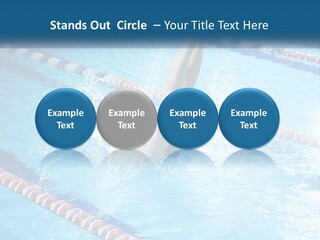 A Man Swimming In A Swimming Pool Powerpoint Template PowerPoint Template