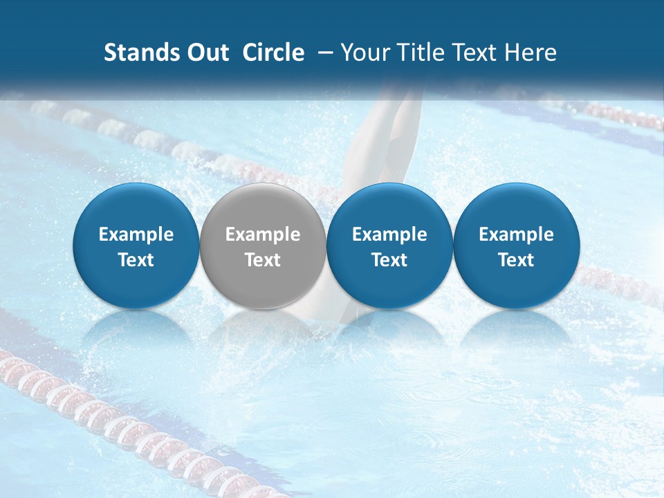 A Man Swimming In A Swimming Pool Powerpoint Template PowerPoint Template