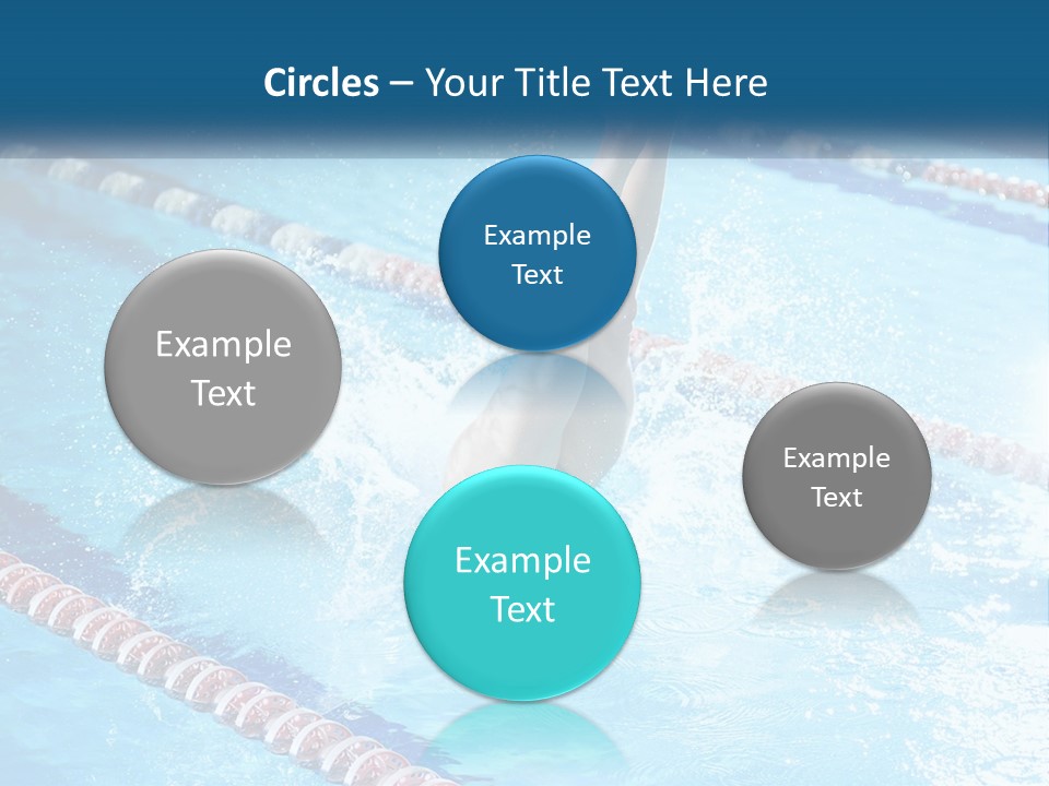 A Man Swimming In A Swimming Pool Powerpoint Template PowerPoint Template