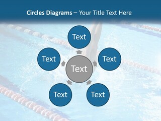 A Man Swimming In A Swimming Pool Powerpoint Template PowerPoint Template