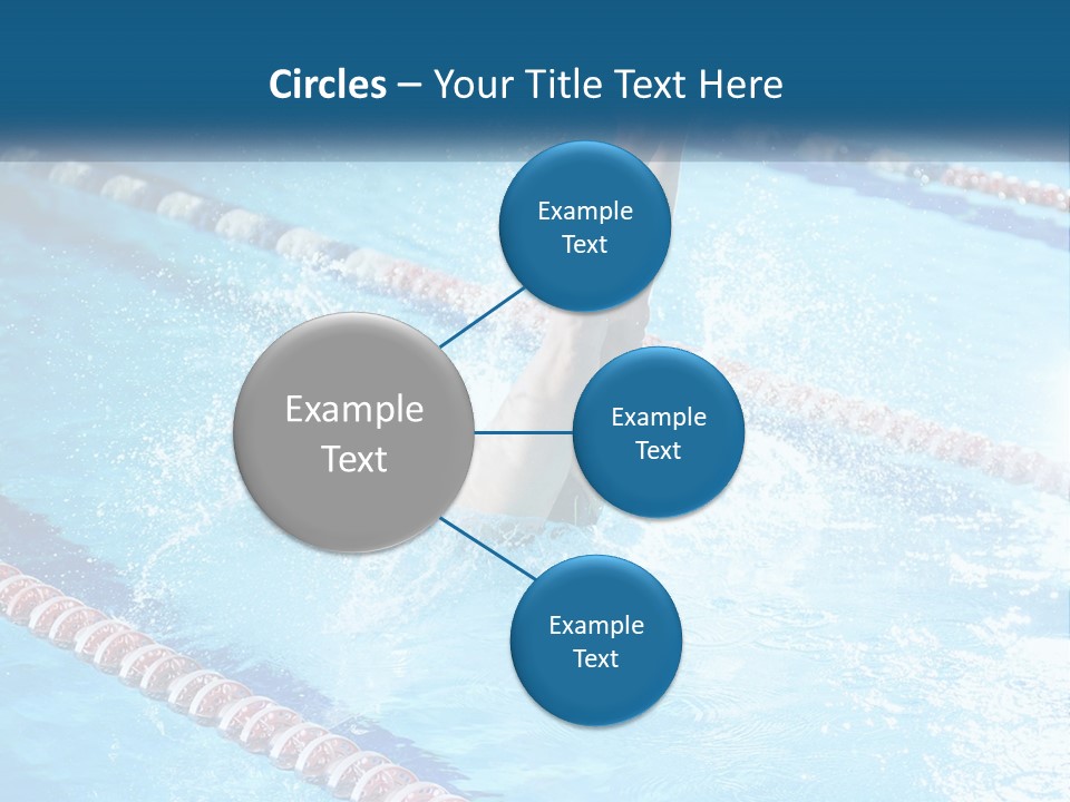 A Man Swimming In A Swimming Pool Powerpoint Template PowerPoint Template