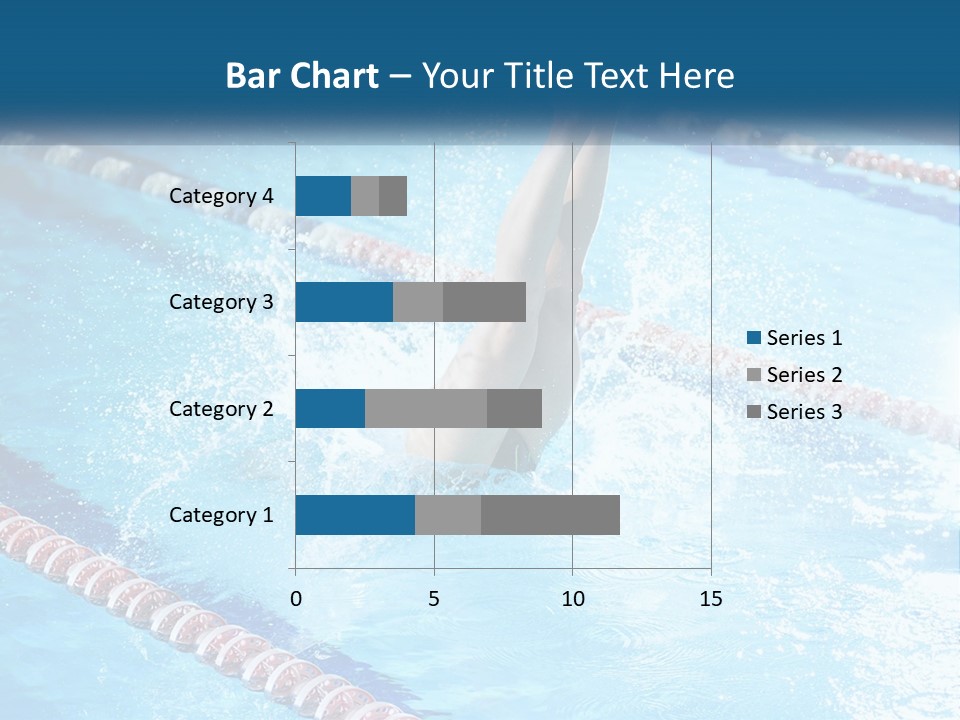 A Man Swimming In A Swimming Pool Powerpoint Template PowerPoint Template