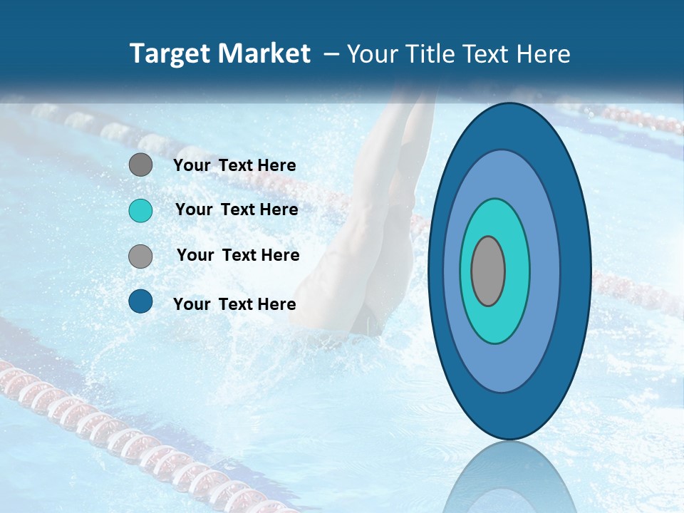 A Man Swimming In A Swimming Pool Powerpoint Template PowerPoint Template