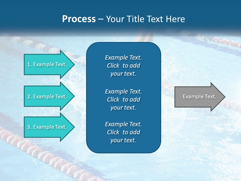 A Man Swimming In A Swimming Pool Powerpoint Template PowerPoint Template