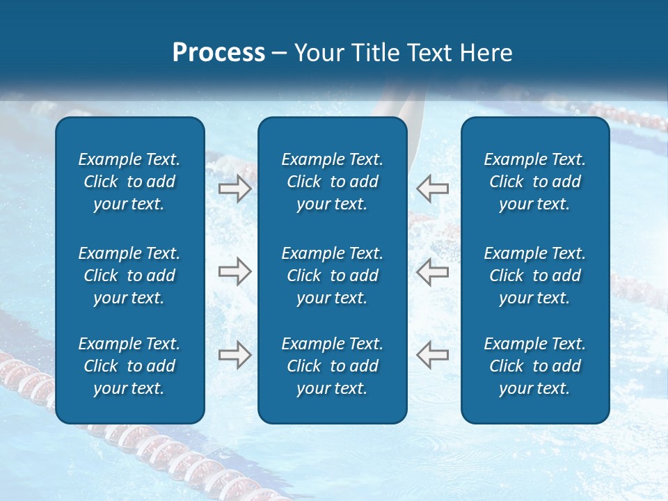 A Man Swimming In A Swimming Pool Powerpoint Template PowerPoint Template